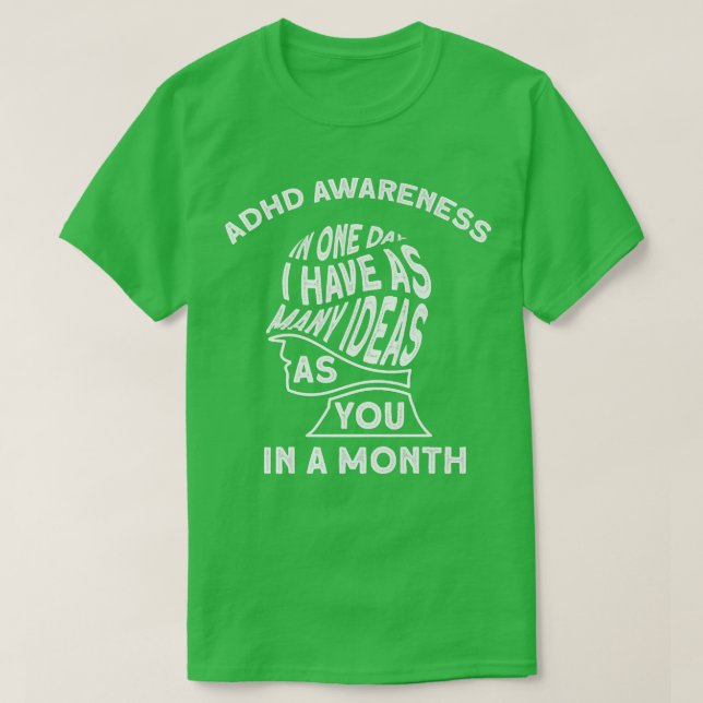 Camiseta Eu tenho muitas ideias sobre o prêmio de conscient (Frente do Design)