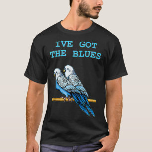 Camiseta Eu tenho o gráfico azul do orçamento de periquito
