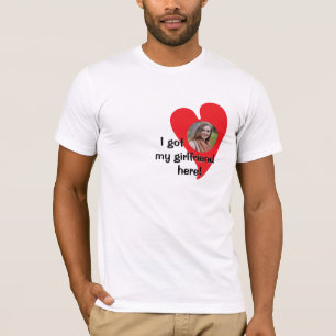 Camiseta Eu tenho o meu namorada! Personalização da Foto