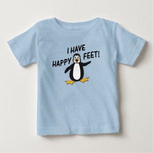 Camiseta Eu tenho o pinguim bonito dos pés felizes