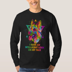 Camiseta Eu Tenho Olhar Inteligente no Meu Rosto Pastor Ale