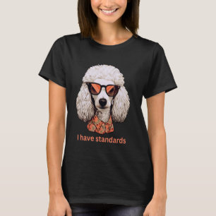 Camiseta Eu tenho padrões Engraçados Desenho de Poodle Love
