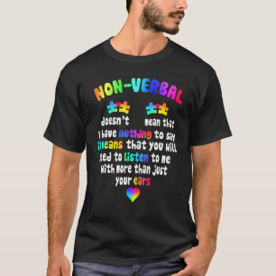 Camiseta Eu Tenho Peça de Puzzle Não Verbal Neon Pastel Aut