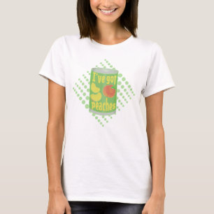 Camiseta Eu tenho pêssegos Tin de fruta