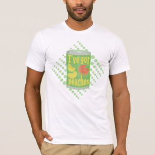 Camiseta Eu tenho pêssegos Tin de fruta