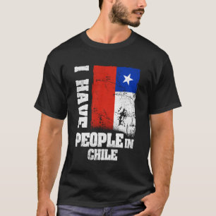 Camiseta Eu Tenho Pessoas no Chile Bandeira Chilena