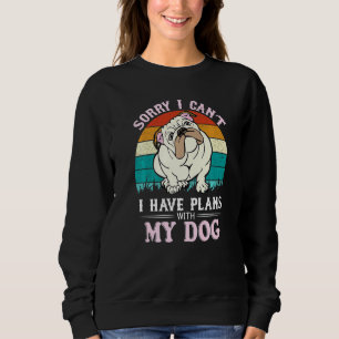 Camiseta Eu Tenho Planos Com Meu Buldogue Inglês