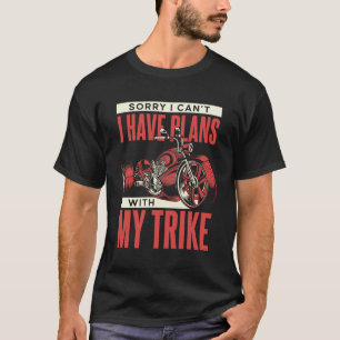 Camiseta Eu Tenho Planos Com Meu Trilho Triciclo Triângulo 