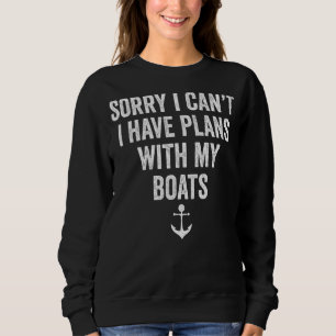 Camiseta Eu Tenho Planos Com Minha Capa De Barcos Motorboti