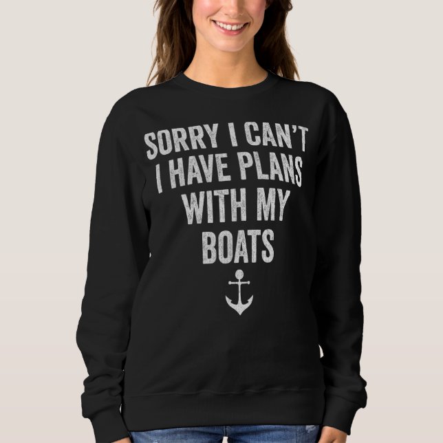 Camiseta Eu Tenho Planos Com Minha Capa De Barcos Motorboti (Frente)
