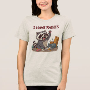 Camiseta Eu Tenho Rabies Raccoon Humor