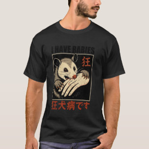 Camiseta Eu Tenho Raiva Gambá Mordendo Mão 1