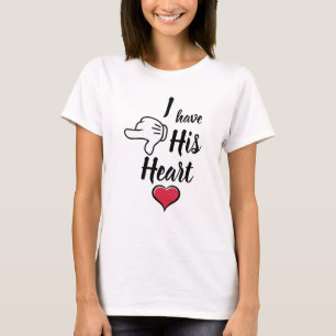 Camiseta Eu tenho seu coração casais engraçados Dias de