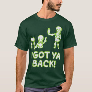 Camiseta Eu Tenho Seus Skeletons De Trás Homens De Dia de a