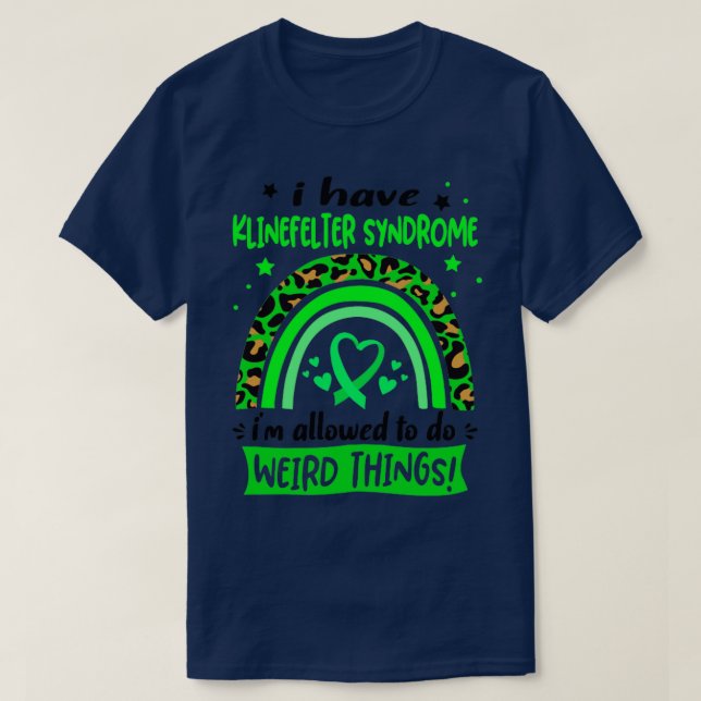 Camiseta Eu tenho síndrome de Klinefelter Eu posso fazer We (Frente do Design)