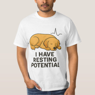 CAMISETA EU TENHO TEE DE POTENCIAL DE REPOUSO