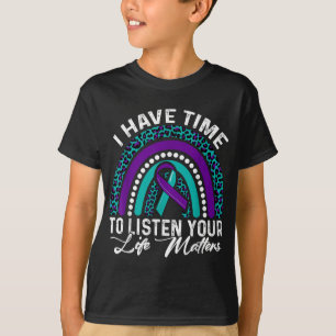 Camiseta Eu Tenho Tempo Para Ouvir Conscientização sobre Su