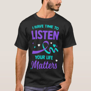 Camiseta Eu Tenho Tempo Para Ouvir Saúde Mental Conscientiz