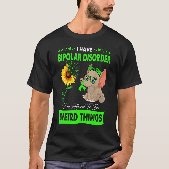 Camiseta Eu tenho transtorno bipolar Eu tenho permissão par (Frente)