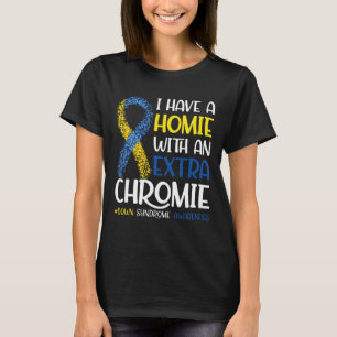 Camiseta Eu Tenho Um Amigo Com Um Cromossomo Extra Síndrome