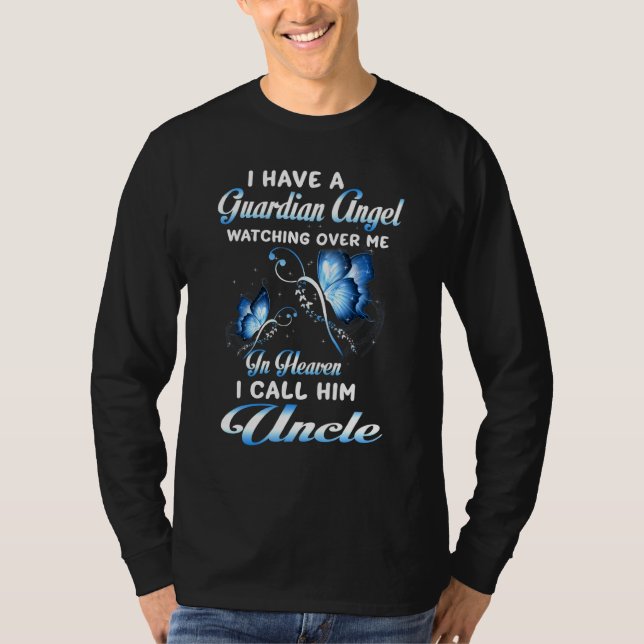 Camiseta Eu Tenho Um Anjo da Guarda Me Observando no Céu (Frente)