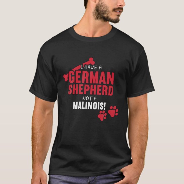 Camiseta Eu Tenho Um Cachorro German shepherd Sobre A Mãe S (Frente)