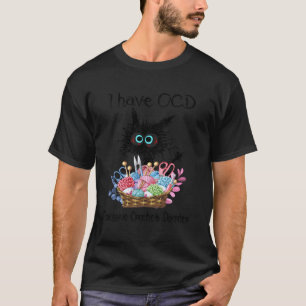 Camiseta Eu Tenho Um Gato Obsessivo De Crochet