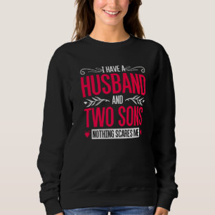 Camiseta Eu Tenho Um Marido E Dois Filhos Nada Me Assusta
