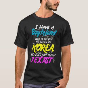 Camiseta Eu Tenho Um Namorado Que É Meu Viés Kpop Drama Cor