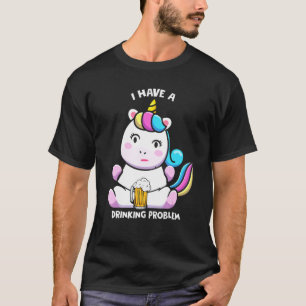 Camiseta Eu Tenho Um Problema De Bebendo Com Cerveja Engraç