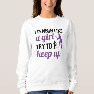 Camiseta Eu Tênis Como Uma Garota Tentando Continuar