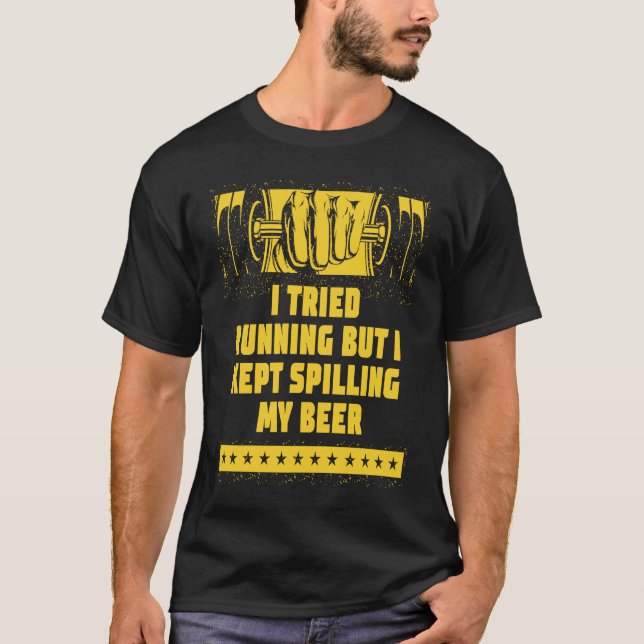 Camiseta Eu Tentei Correr Mas Eu Continuei A Esmagar O Meu  (Frente)