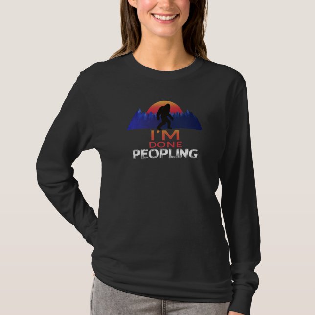 Camiseta Eu Terminei A População De Roupa Sarcástico (Frente)