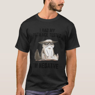 Camiseta Eu Testei Minha Paciência Sou Gato Negativo Vintag