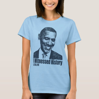 Camiseta Eu testemunhei a história na inauguração de Obama
