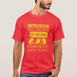 Camiseta Eu Testemunhei O 13 Second Drive, Engraçado Futebo