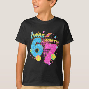 Camiseta Eu tinha 6 anos agora eu tenho 7 67 Sete anos de i