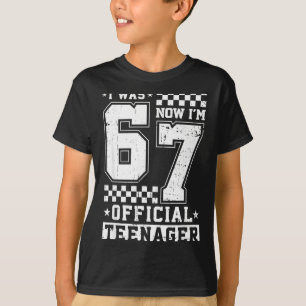 Camiseta Eu tinha 6 anos agora eu tenho 7 anos adolescente 