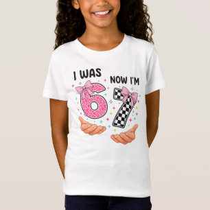 Camiseta Eu tinha 6 anos agora eu tenho 7 números de aniver
