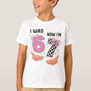 Camiseta Eu tinha 6 anos agora eu tenho 7 números de aniver