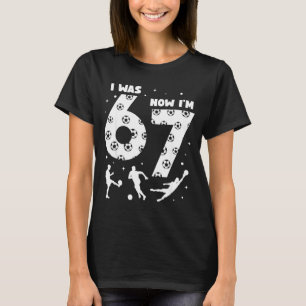 Camiseta Eu tinha 6 anos agora tenho 7 anos de futebol infa