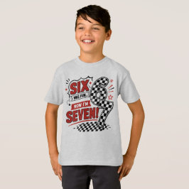 Camiseta Eu tinha 6 anos; agora tenho 7. Engraçado Aniversá