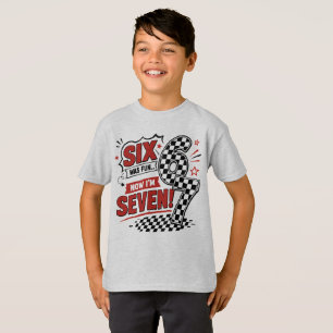 Camiseta Eu tinha 6 anos; agora tenho 7. Engraçado Aniversá