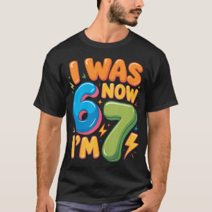 Camiseta Eu Tinha 6 Anos Agora Tenho 7 Seis Sete 7º Anivers