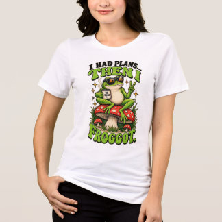 Camiseta Eu Tinha Planos Então Eu Esqueci Sapo Bonito e Div
