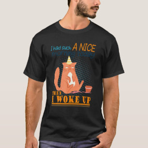 Camiseta Eu Tive Uma Manhã Tão Boa Gato Bravo Mau Humor De