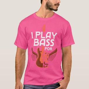 Camiseta Eu Toco Bass Para O Músico Do Jogador De Violão De