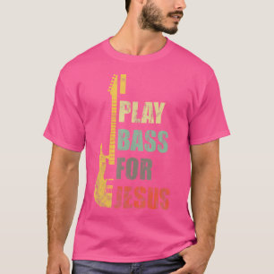 Camiseta Eu Toco Bass Por Jesus T Jogador De Violão Oferece