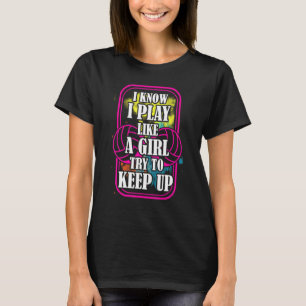 Camiseta Eu Toco Como Jogadores De Futebol Meninas