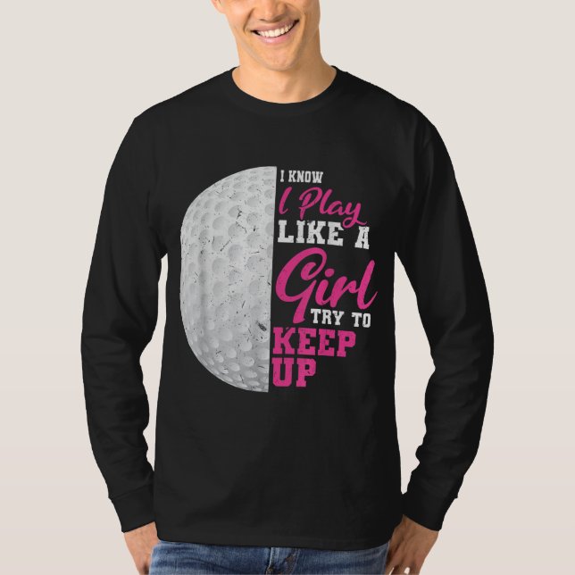 Camiseta Eu Toco Como Uma Garota Tentando Continuar Jogando (Frente)